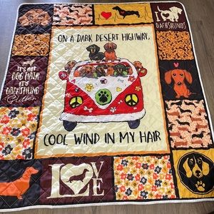 Adorable Dachshund Quilt!! Throw Size 67x55